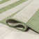 Cino Two-Tone Wide Stripe Indoor/Outdoor Green/Cream Rug