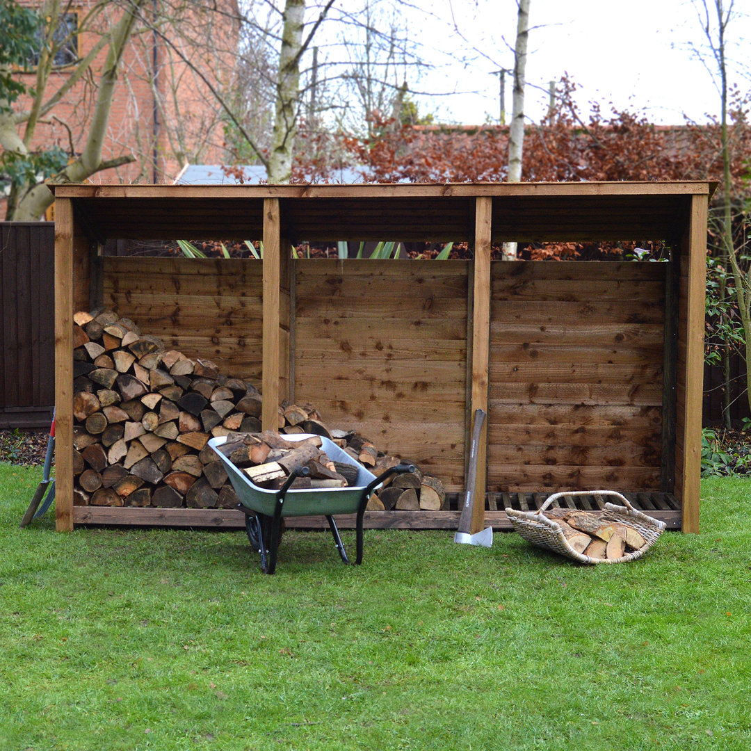 11 Ft. x 3 Ft. Wood Log Store