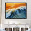 Vue aérienne de la plage bleue et orange III - art mural plage-829490539-829490444