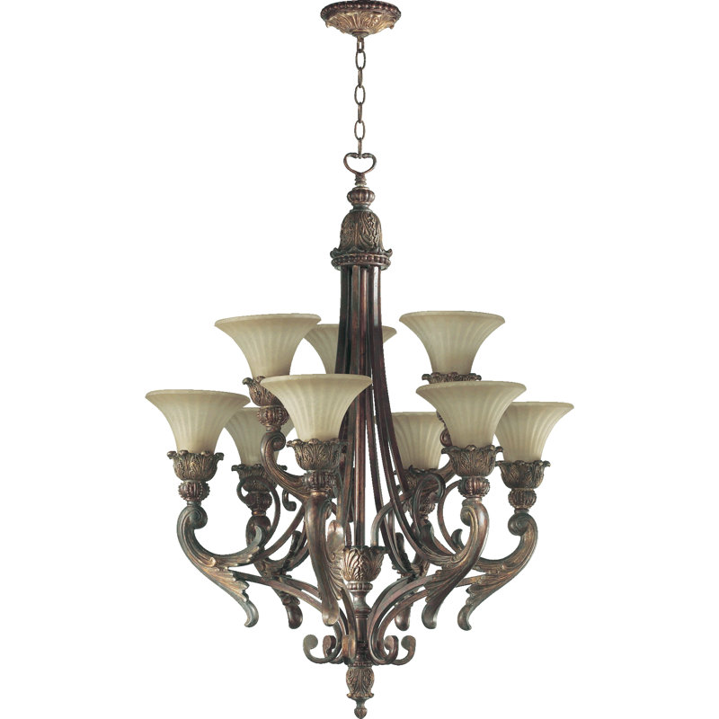 Lustre classique/traditionnel 9 lumières ombrée Mcfarlin