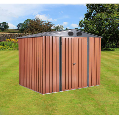 8 ft. W x 6 ft. D Metal Flat Storage Shed
