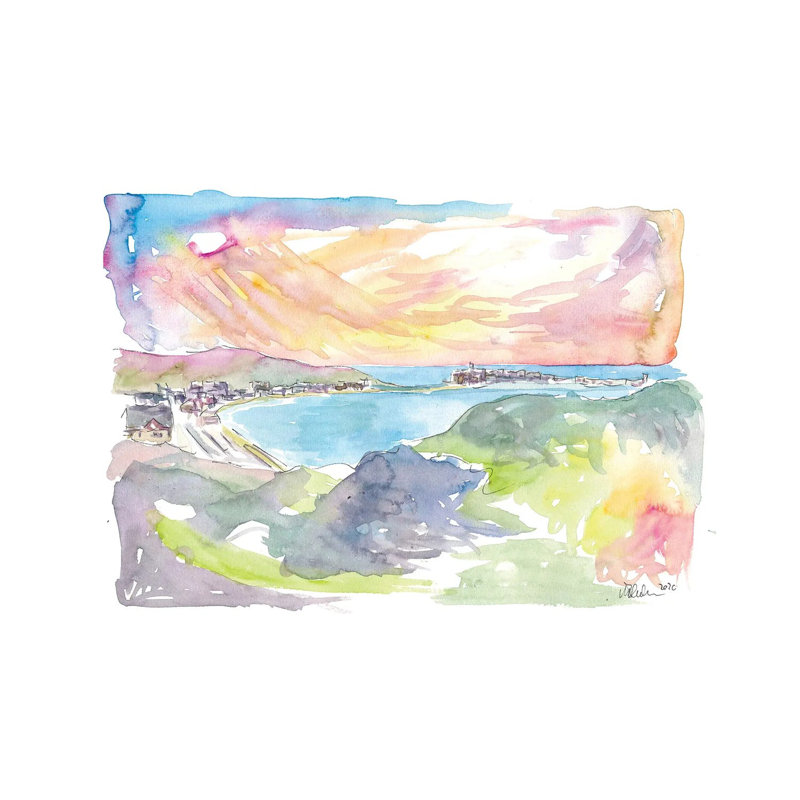 Peel Isle Of Man Bay By Markus & Martina Bleichner - Wrapped Canvas Graphic Art by Markus & Martina Bleichner - Wrapped Canvas Gallery-Wrapped Canvas Giclée