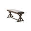 Banc contemporain contemporain en bois massif avec placage en bois massif