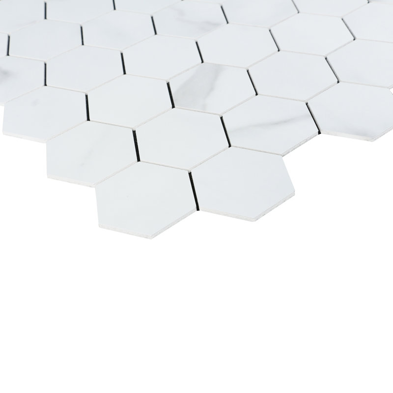 Carreau auto-adhésif Easy Luxe Hex Calacatta 11,61 po x 11,81 po SPC