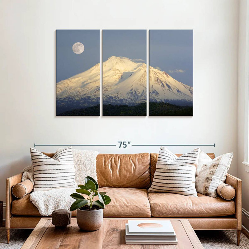 Alvord Mont Shasta nuit de lune, H 36 po x l 57 po