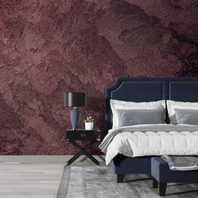 Burgundy Textured Plaster Wall Mural