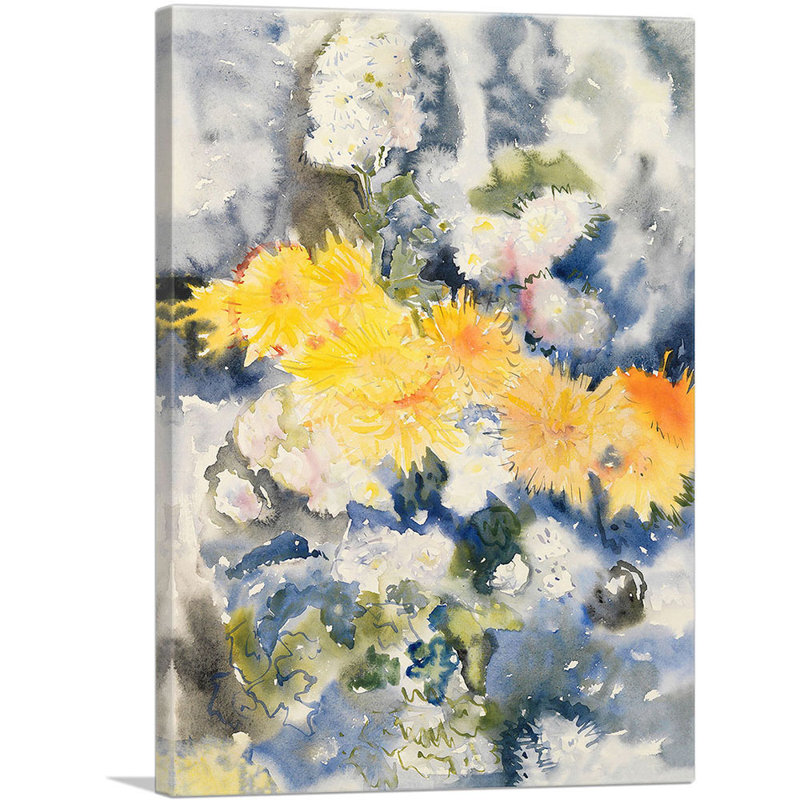 «Yellow and Blue 1915» par Charles Demuth, reproduction d'art sur toile tendue, H 18 po x l 12 po x P 0,75 po