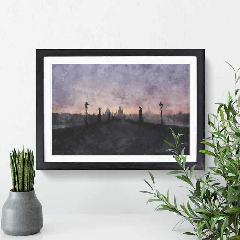Charles Bridge in Prague Vol.2 - Framed Print, Black Framed, 36cm H x 48cm W x 2cm D