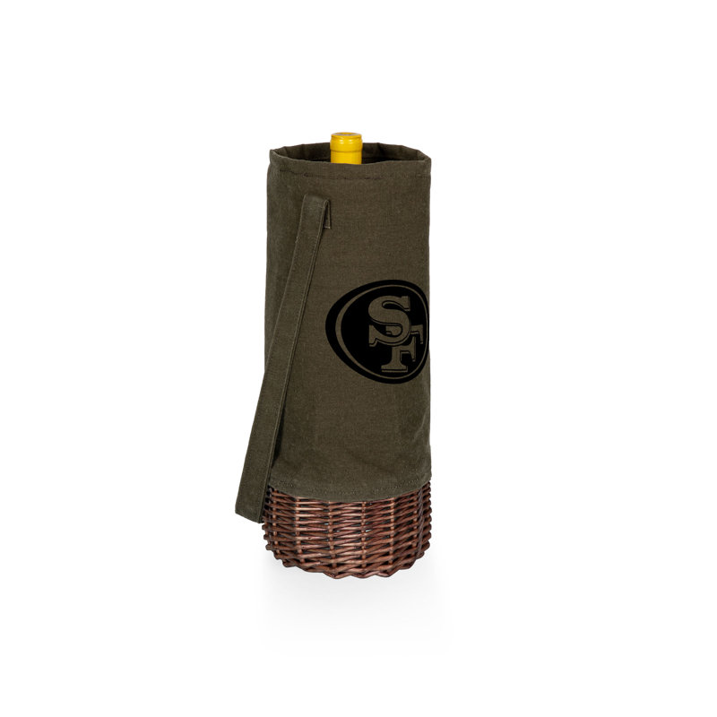 NFL San Francisco 49ers Malbec Insulated Canvas and Willow Wine Bottle Basket