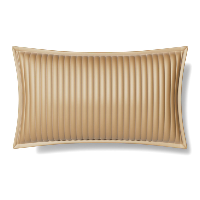 Taie décorative en soie matelassée , Sable, H 20 po x l 36 po