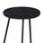 Aronson 24 Inch Backless Counter Barstool with Round Mango Wood Seat | Black Iron Legs | Gold Footrest