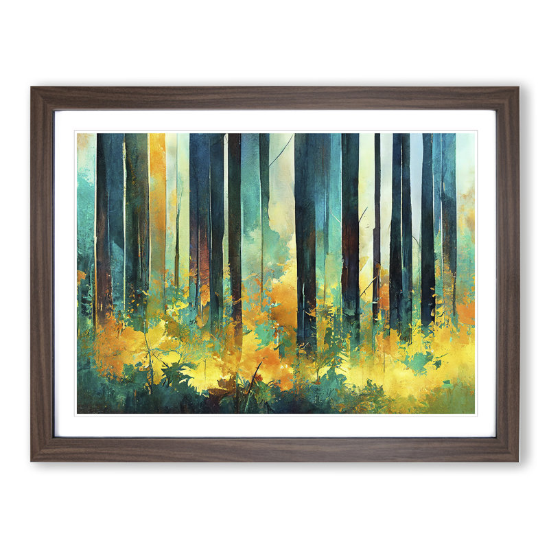 Glowing Abstract Forest - Single Picture Frame Print