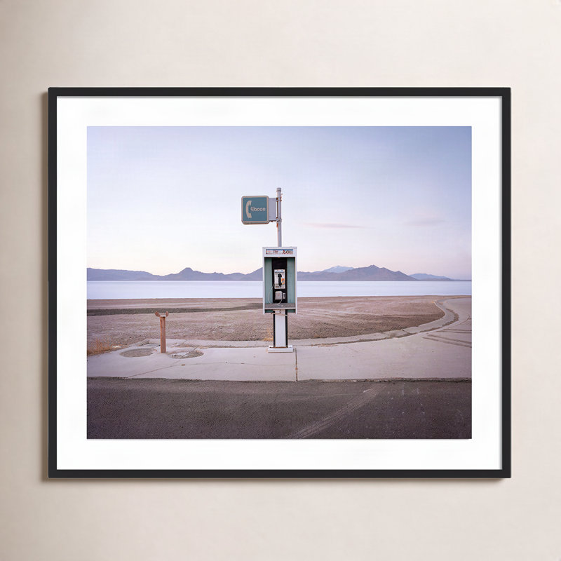 'Bonneville Pay Phone' by Ryann Ford - Picture Frame Photograph Print on Paper, 34" H x 40" W x 2.5" D, Black
