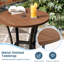 Table de bar d'extérieur ronde 27,6 po Tenesia-698236639
