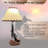 Resin Rustic Table Lamp Tree Climbing Bears Design