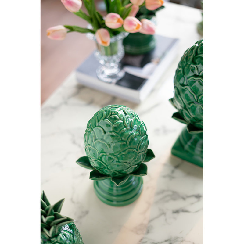 6 x 6 x 9,5 po accent artichaut, vert moyen