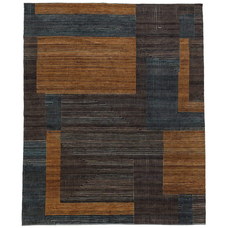 Facade Wool Geometric Area Rug, Rectangle 2' x 3'