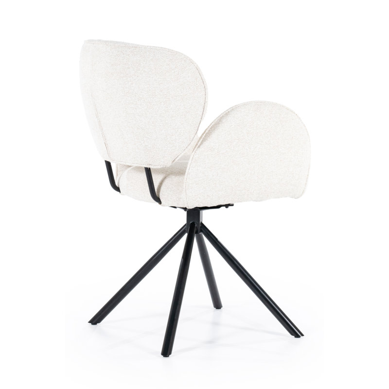Upholstered Arm Chair, White