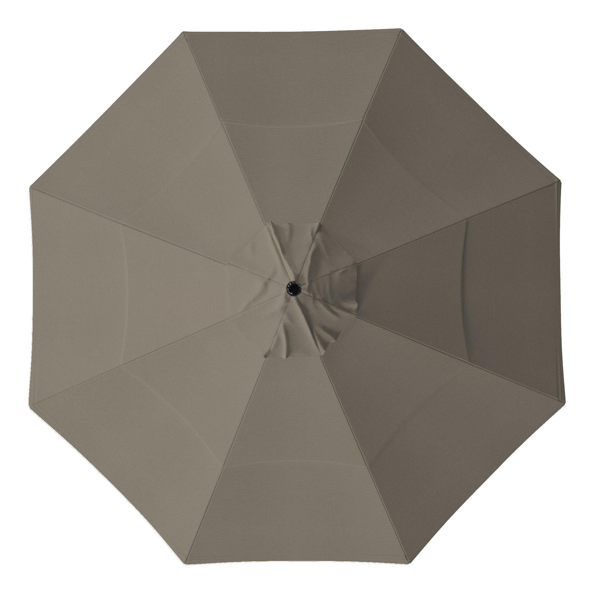 Delora 132'' Outdoor Umbrella, Stone Black, Taupe- Pacifica