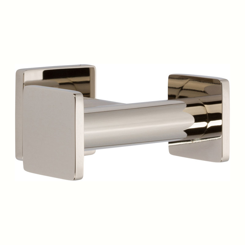 Dyad Double Robe Hook, Polished Nickel