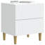 43cm W Engineered Wood Bedside Table