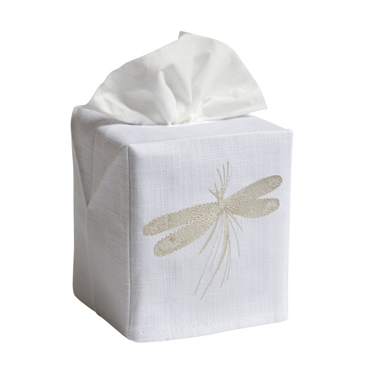 Linen Cubic Tissue Box Cover by Jacaranda Living