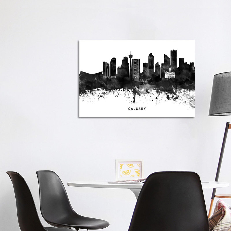 Calgary Skyline - Wrapped Canvas Print, 66.04cm H x 101.6cm W x 1.905cm D