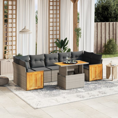 Vidaxl Garden Sofa Set Grey