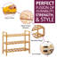 9 Pair Stackable Solid Wood Shoe Rack