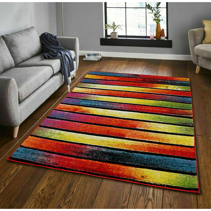 Stantonsburg Striped Hand Woven Area Rug, Rectangle 80 x 150cm