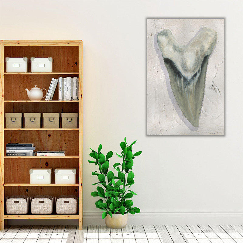 Watercolor Sharks Tooth II - Canvas Print Wall Art, 18" H x 12" W
