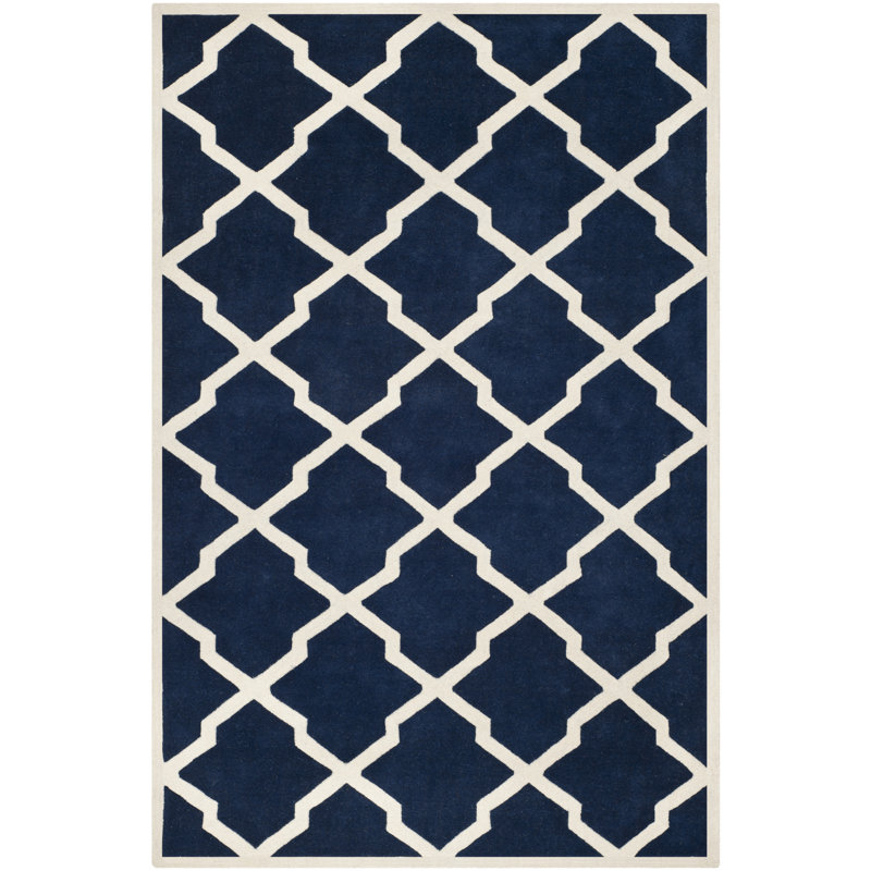 Phillipsdale Geometric Wool Hand Woven Area Rug, Rectangle 183 x 274 cm