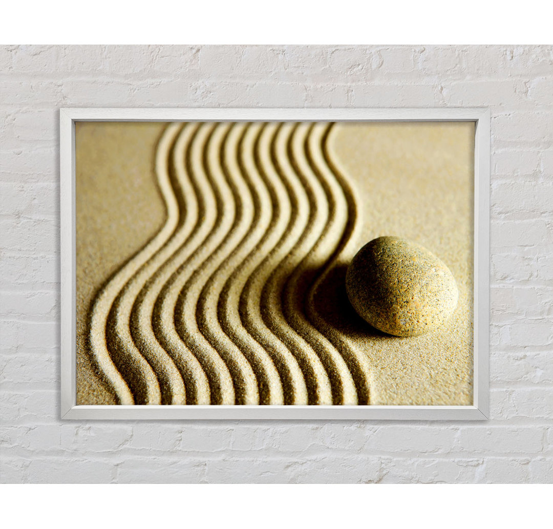 The Perfect Sand Garden - Einzelner Bilderrahmen Kunstdrucke auf Leinwand