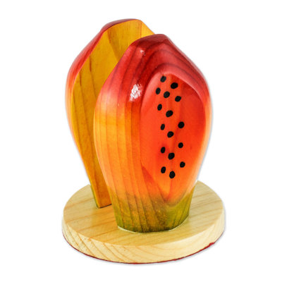 Wood No Mounting / Installation Required Napkin Holder