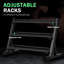 Support à haltères à 3 niveaux, capacité maximale de 1 100 lb, plusieurs tailles (40,5 / 44,5 / 51,5 po), organisateur de rangement pour poids lourds pour salle de gym à domicile-128986762