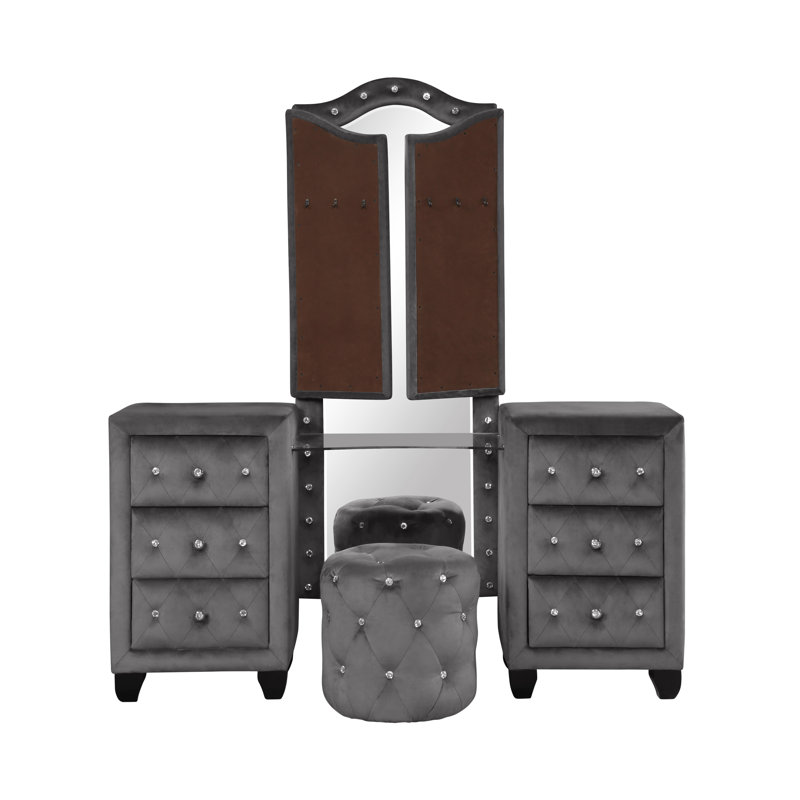 Kazden Piece Bedroom Set, King, Grey