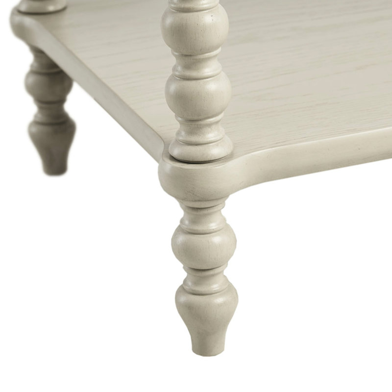 Table de chevet - Bois massif blanc délavé, glissière de tiroir en métal, Intrigue, assemblage simple, l 24 po x P 18 po H 26 po en bois blanchi, attrait, objet sans effort,