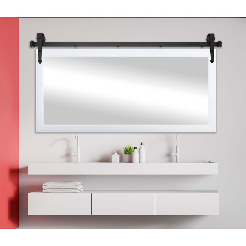 Neace Rectangle Mirror, White, 30.5" x 47.5"
