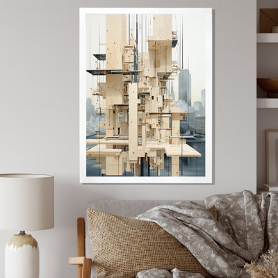 Architecture Canvas Wall Art, Minimalist White Building Print - White Minimal Architecture