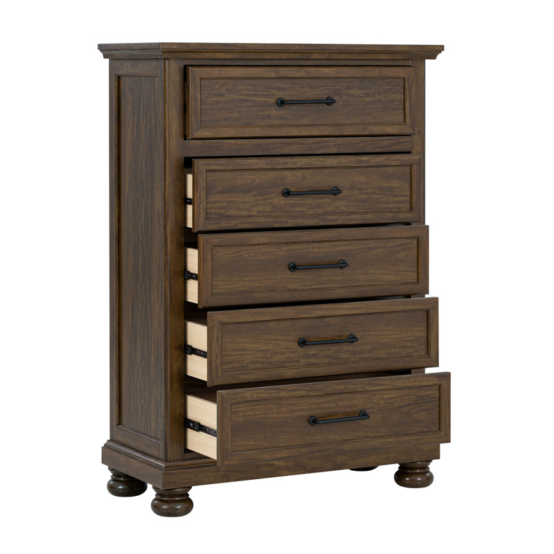 Dark Brown 5-Drawer Chest