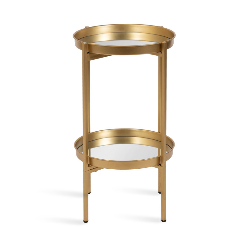 Deliah Tray Top End Table, Gold