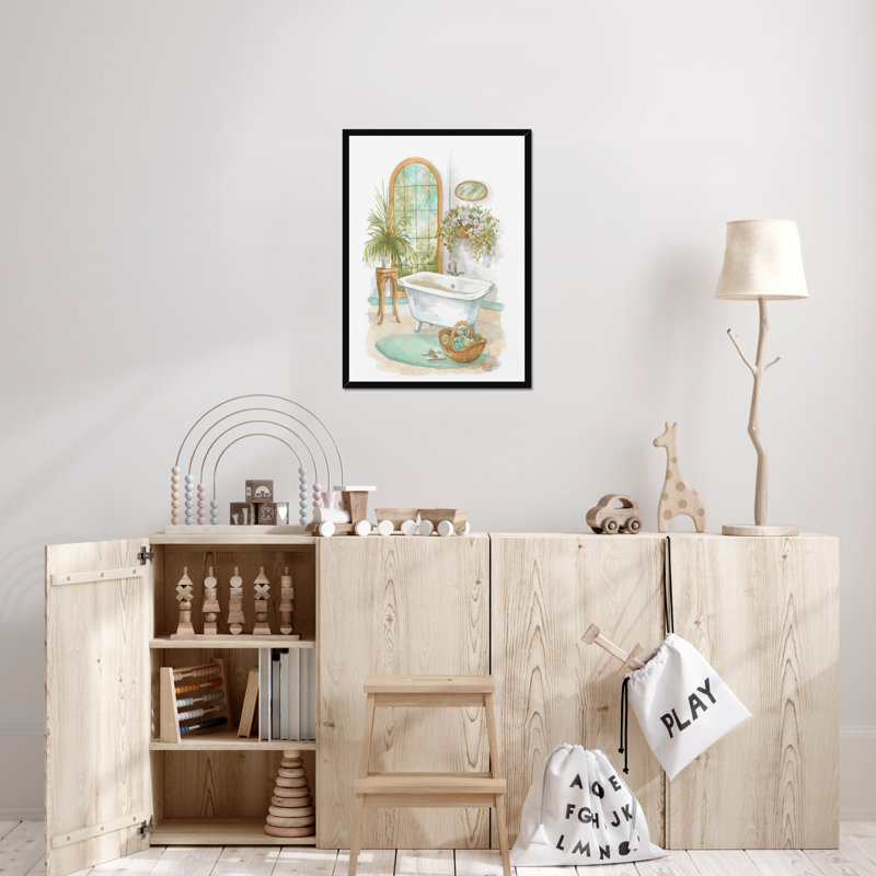 Bath In Spa II by Jerianne Van Dijk - Painting, Black Framed Paper Print, 50cm H x 34cm W