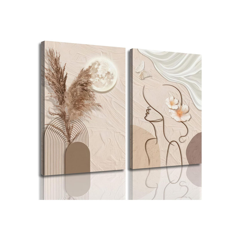 2 Piece Wrapped Canvas Wall Art