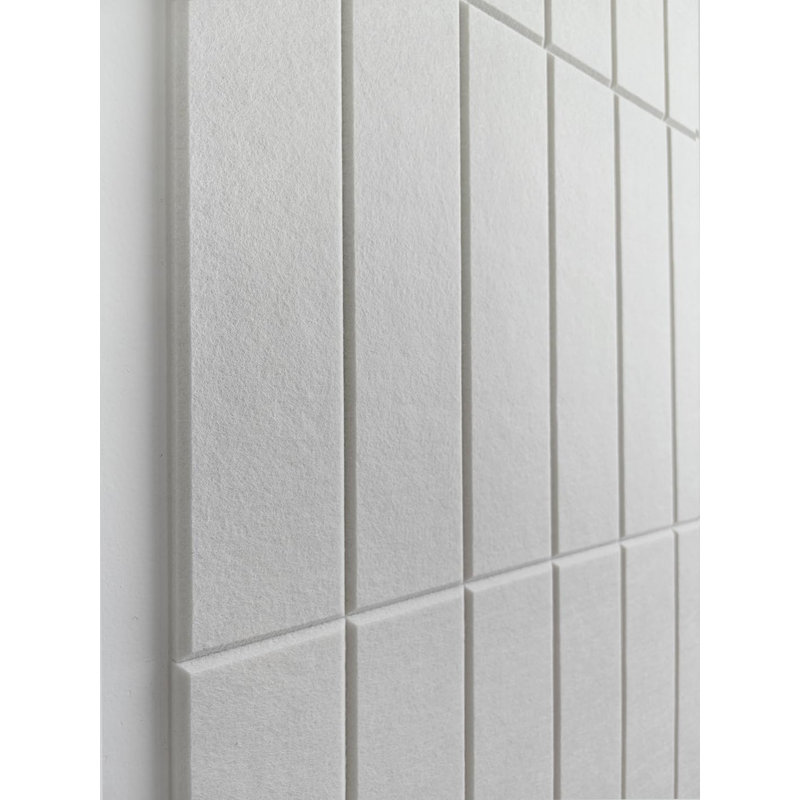 Warm White Large Felt Wall Tiles with Removable Adhesive Tabs
