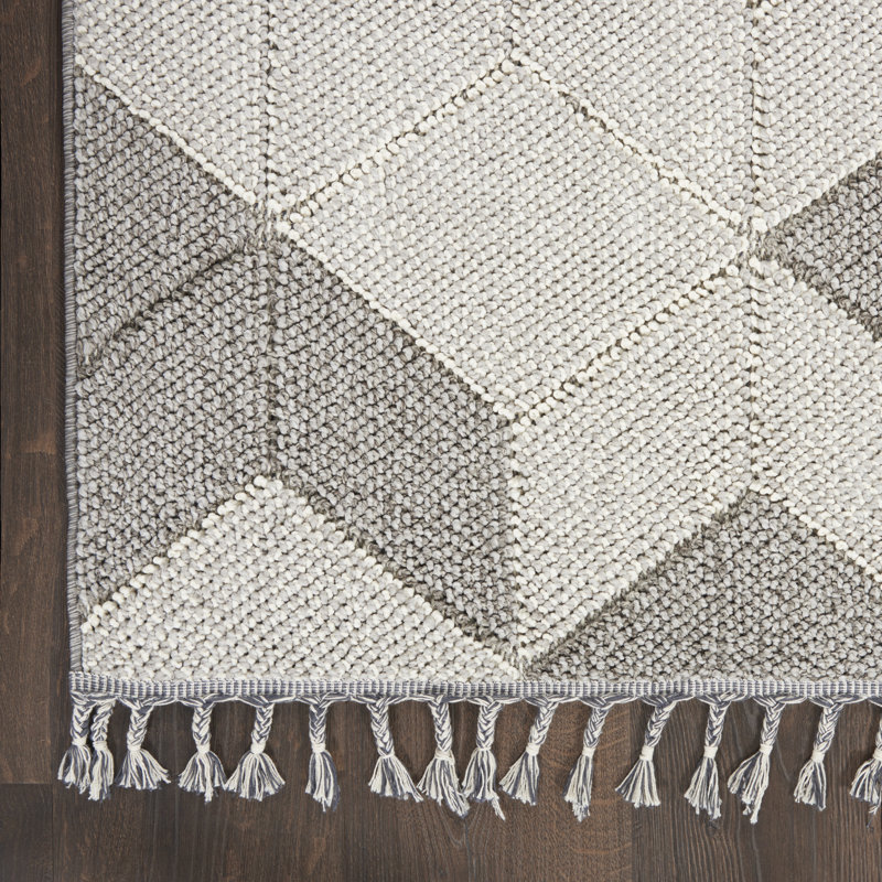 Tapis gris contemporain Mabelle, Rectangle 4 pi x 6 pi 2 po