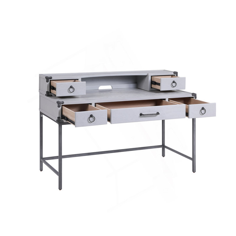 Bureau d'écriture sophistiqué en bois avec système de tiroir efficace pour un espace de travail productif