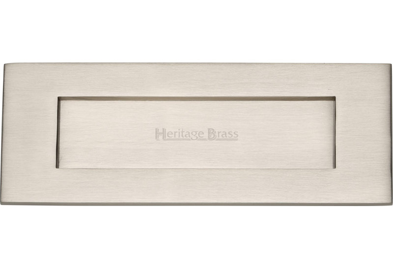 Heritage Brass Heritage Letterplate, Satin Nickel, 9.6 cm H x 30.5 cm W