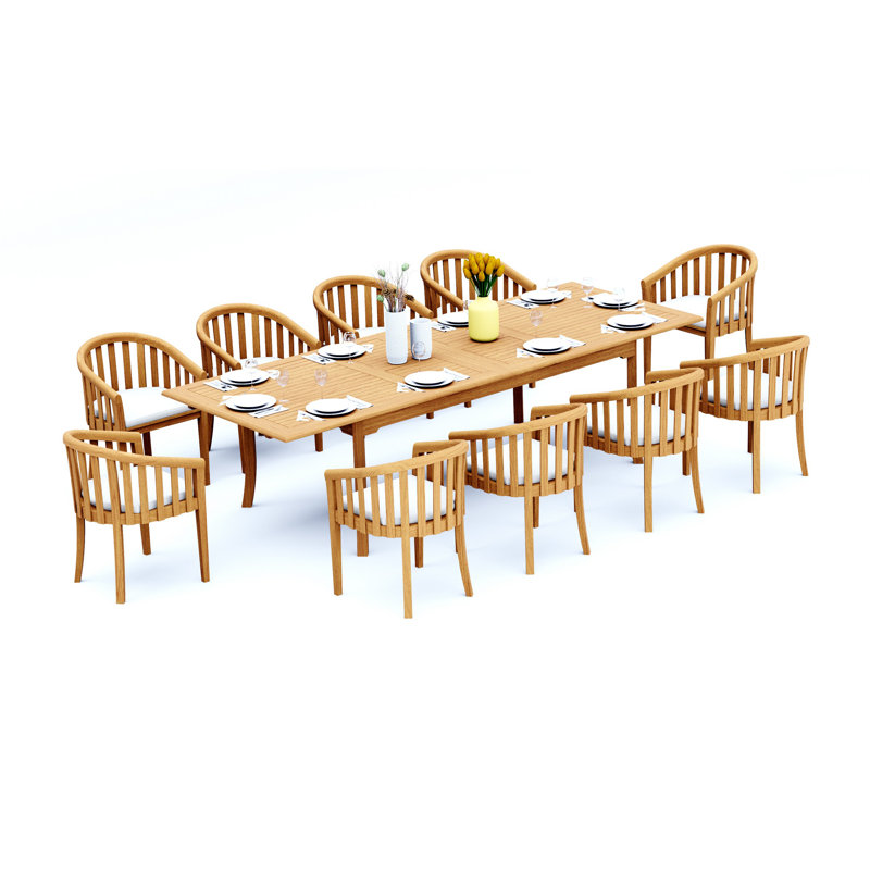 Ensemble repas d'extérieur Lenong, 94"L Rectangle, 6