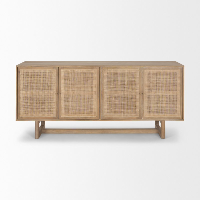 Buffet en bois massif Cinne, Marron clair