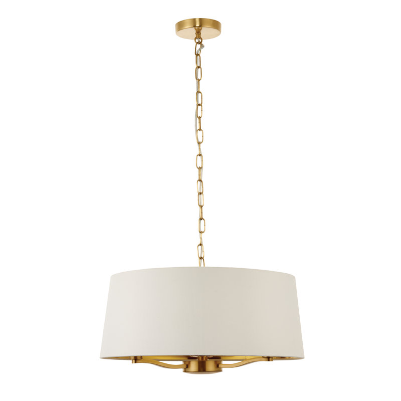 Hope 3 - Light Drum Chandelier, Brushed Gold